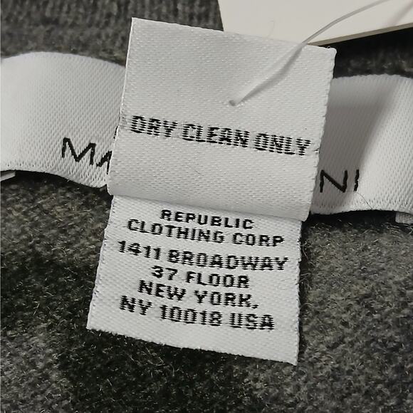 Magaschoni 100% Cashmere Cardigan Women's Medium Gray Green Camo Acubi Sweater - Picture 10 of 10